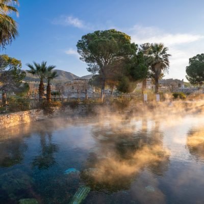 The,Antique,Pool,(cleopatra's,Bath),View,In,Pamukkale.,It's,A